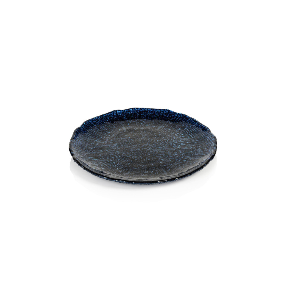 Exuma 8.5" Cobalt Blue Glass Plates, Set of 6 | Bone & Brass