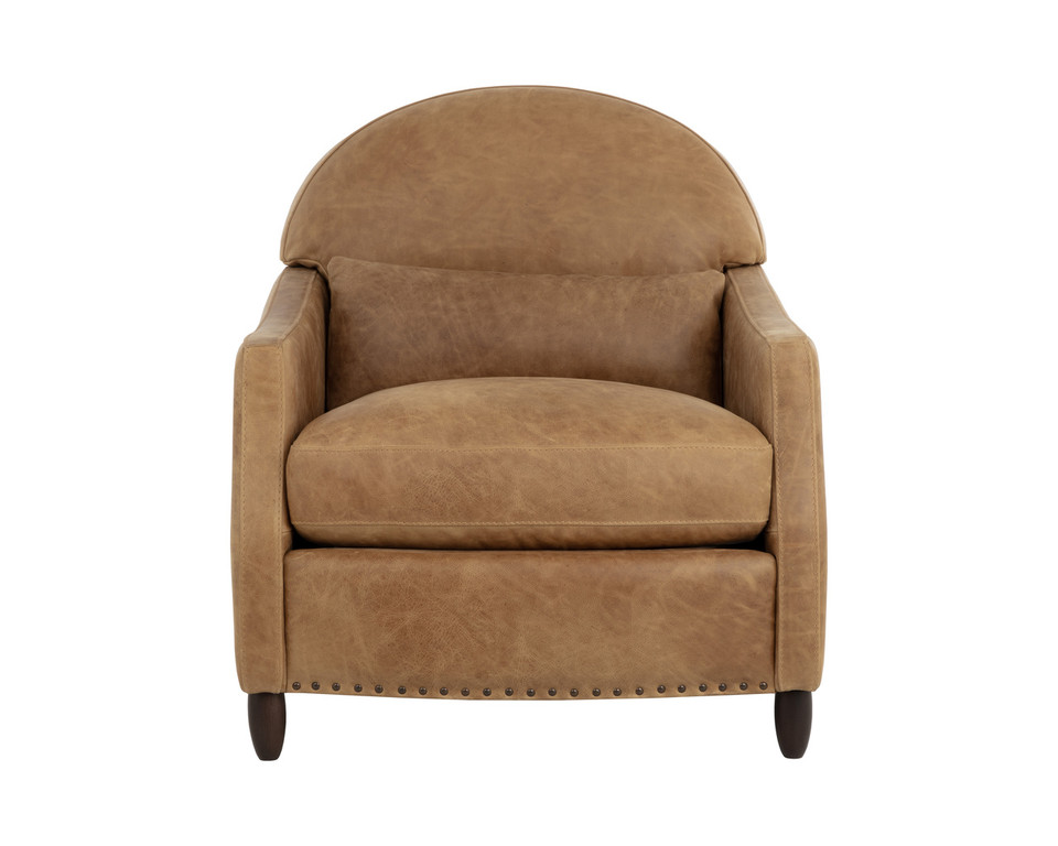 Cynthia Camel Leather Lounge Chair