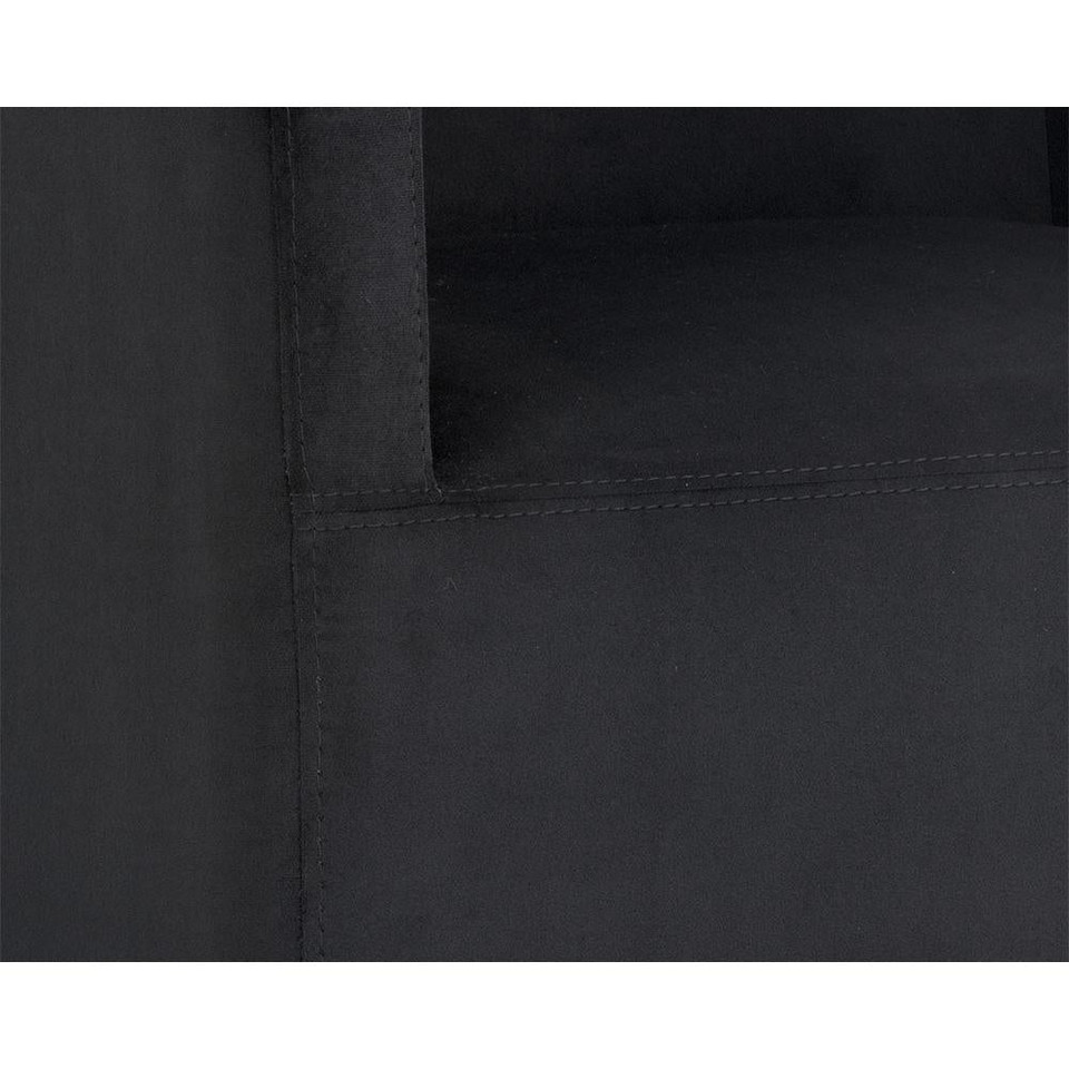 Zane Wheeled Dining Abbington Black Armchair