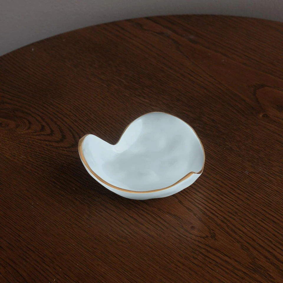 Encanto Soho Mini Heart (Sky Blue) - Bowl Top View | Bone & Brass