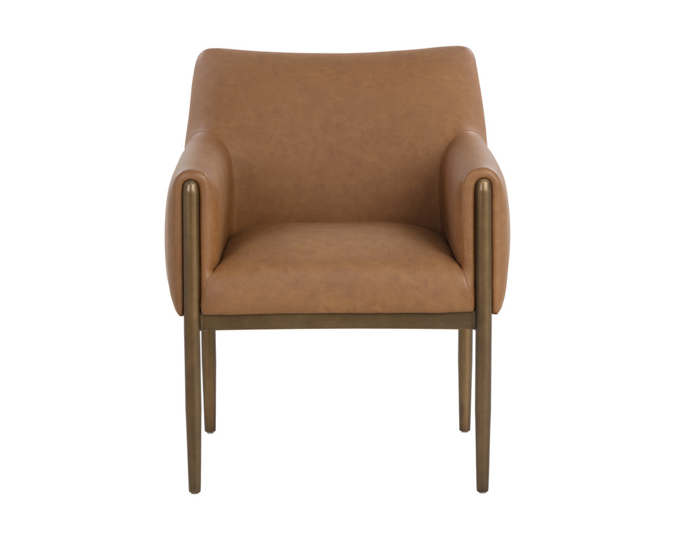 Olea Dining Milliken Cognac Armchair