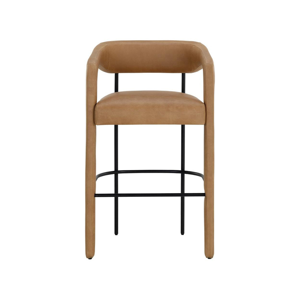 Mavia Barstool Ludlow Sesame Leather, view 5