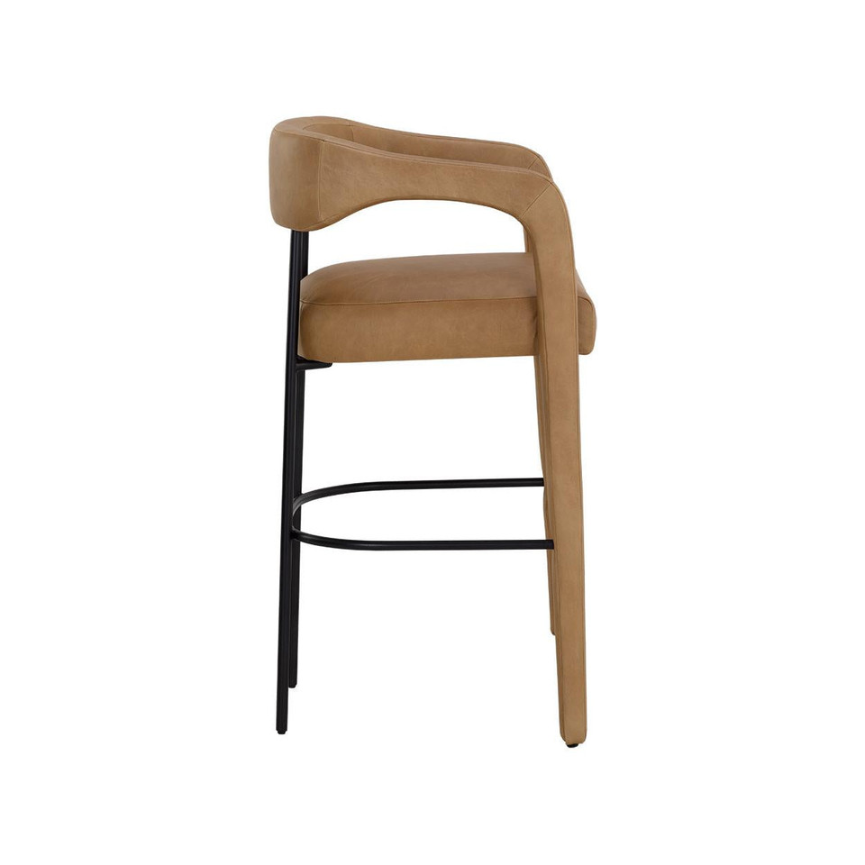 Mavia Barstool Ludlow Sesame Leather, view 2