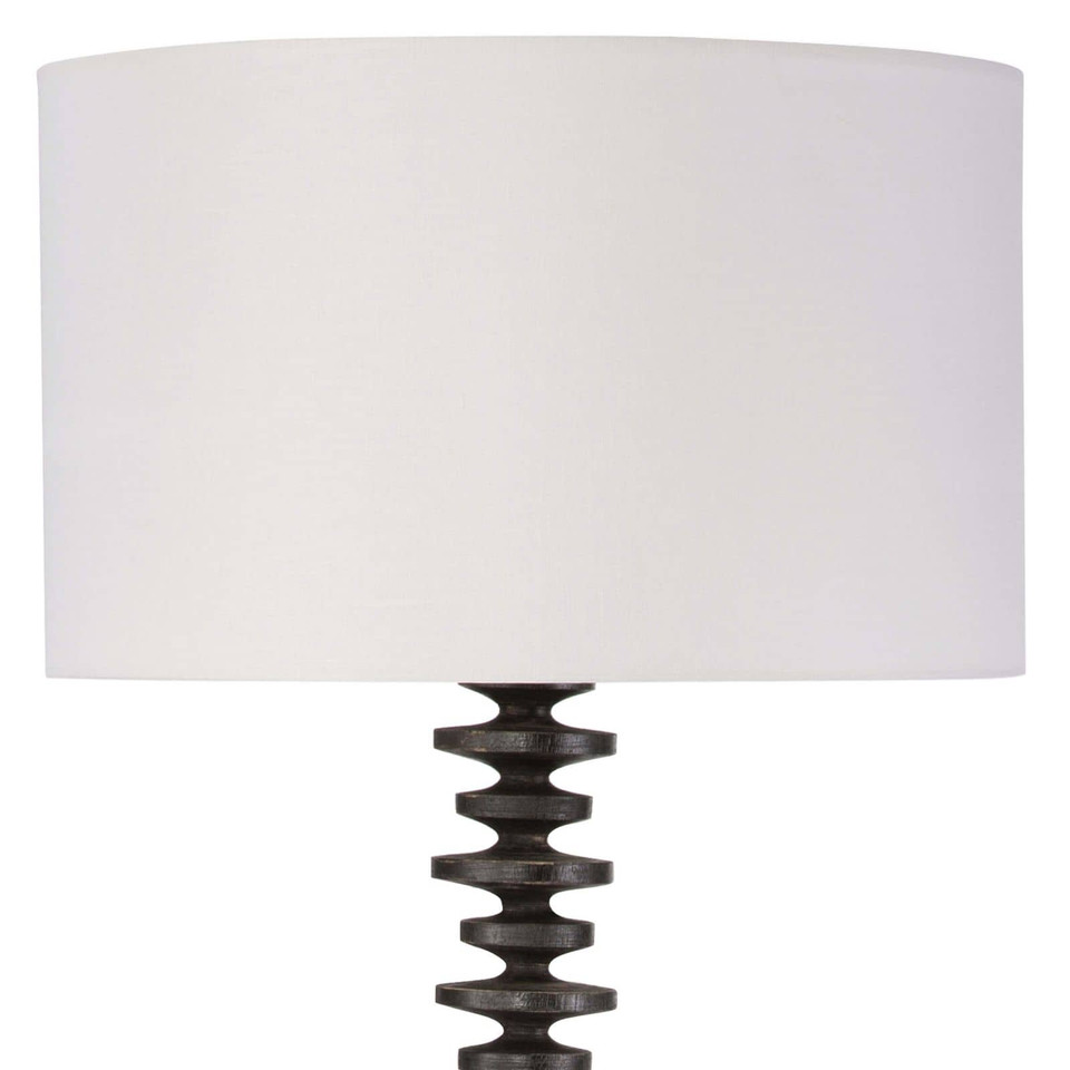 Fishbone Floor Lamp Ebony - Floor Lamp Shade | Bone & Brass