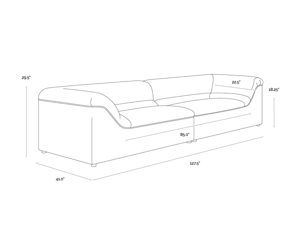Gladys Dove Cream Sofa