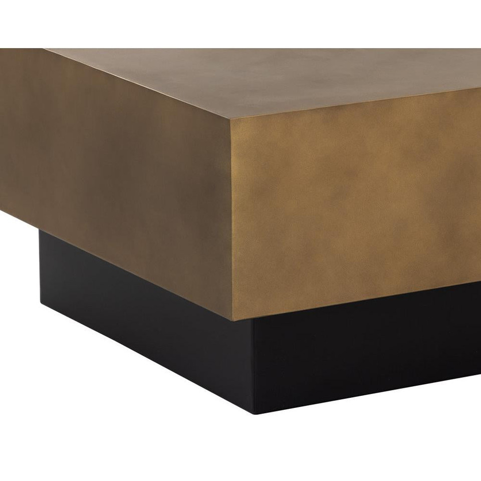 Blakely Antique Brass Coffee Table, view 2
