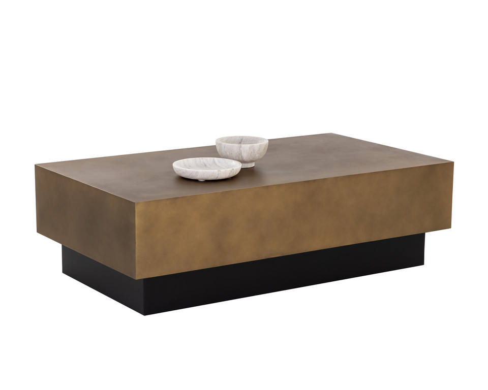 Blakely Antique Brass Coffee Table