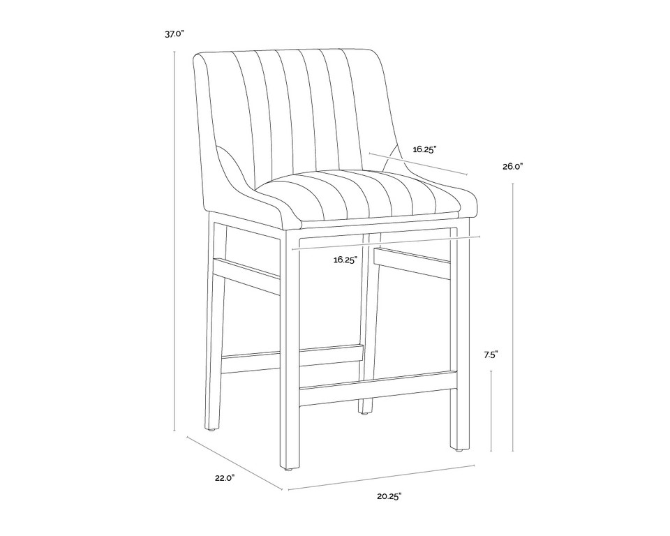 Halden Bravo Metal Counter Stool