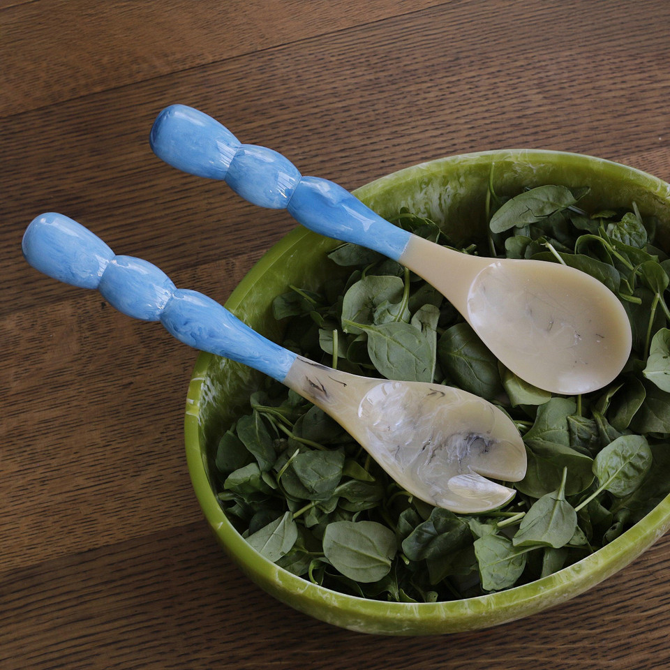 Resin Rio Bubble Salad Servers (Blue), view 7