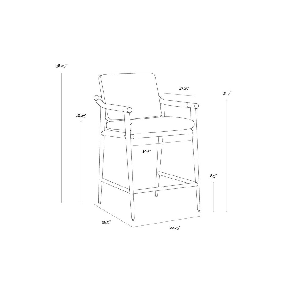 Meadow Vault Fog Counter Stool, view 4