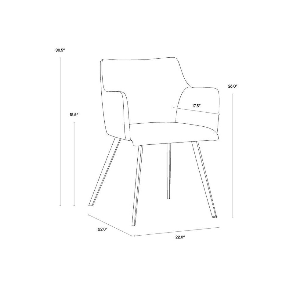 Griffin Dining Town Grey / Roman Grey Armchair