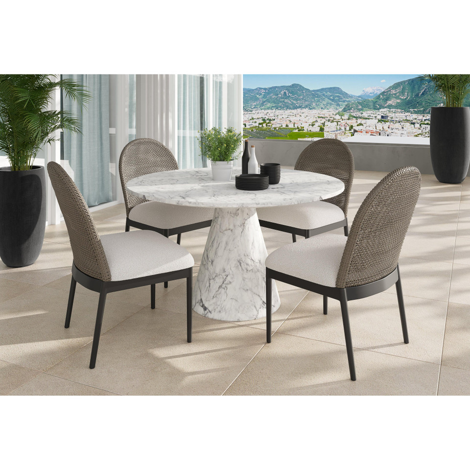 Calandri Black - Louis Cream Dining Chair