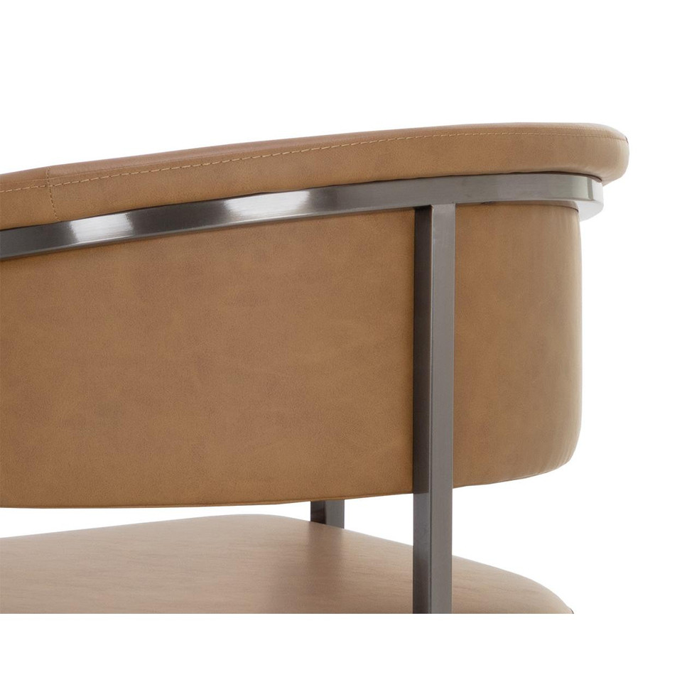 Marris Gunmetal - Milliken Cognac Counter Stool, view 3