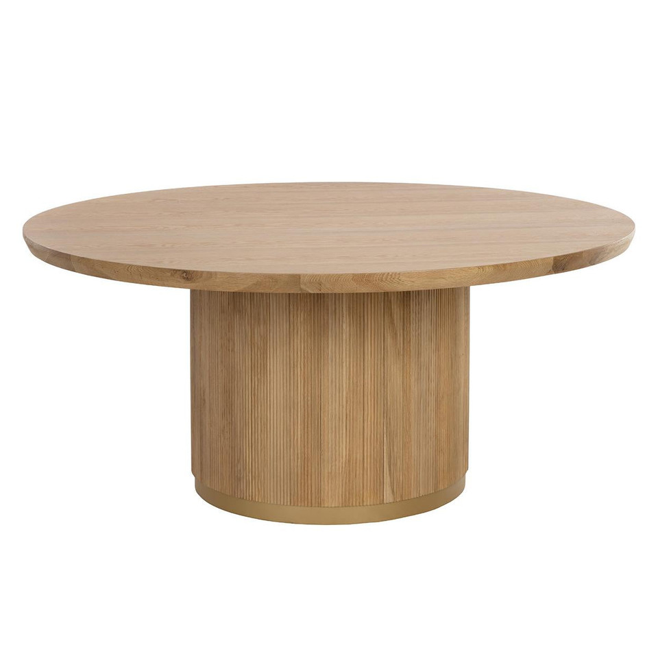 Kalla Round - Rustic Oak - 68" Dining Table