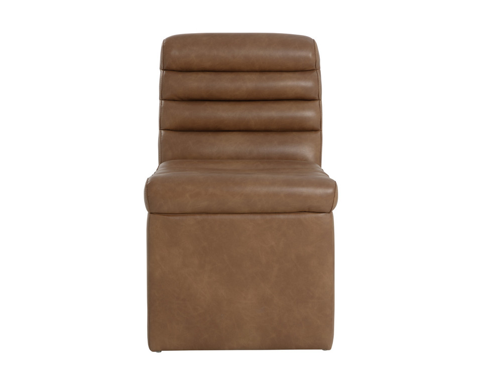 Norm Wheeled Copley Cognac Dining Chair