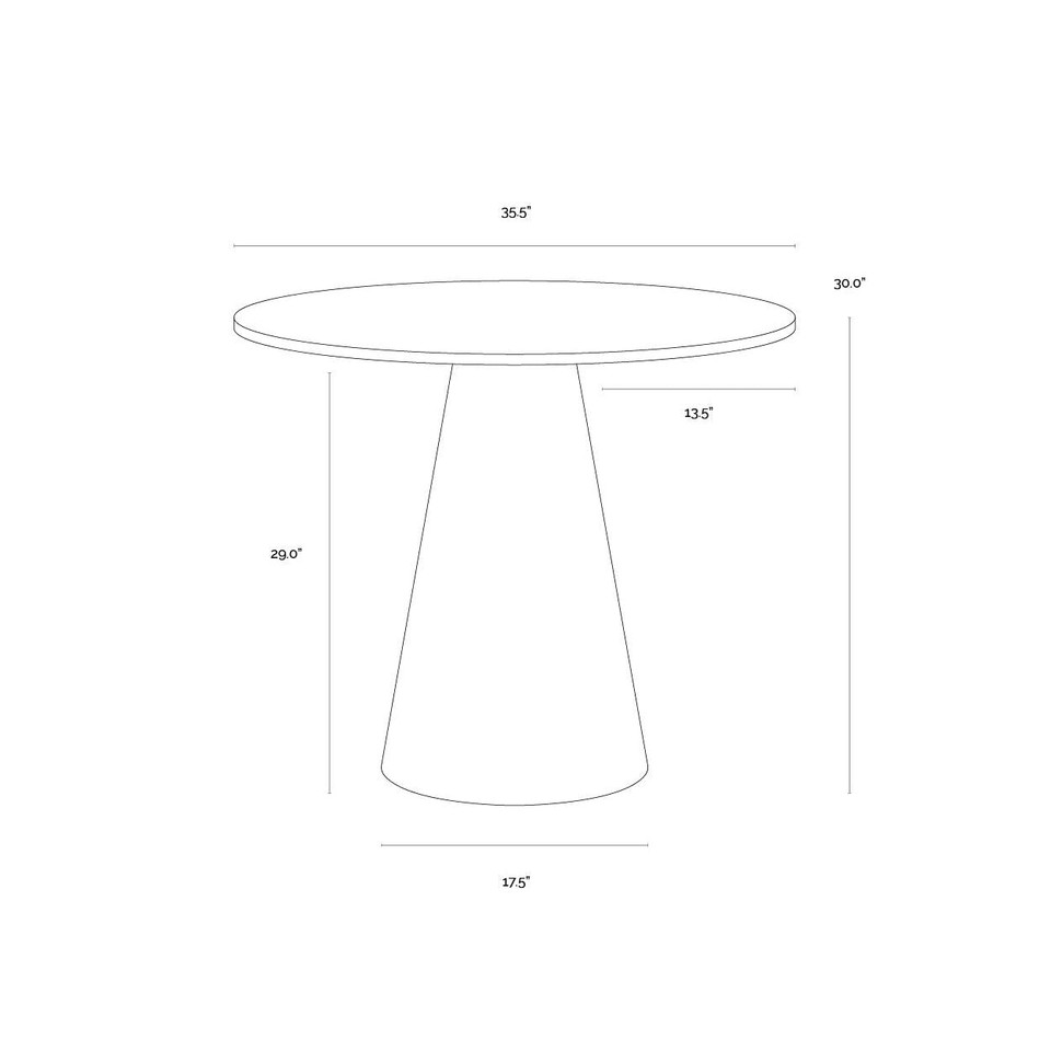 Damon Bistro Gold - 35.5" Table, view 2