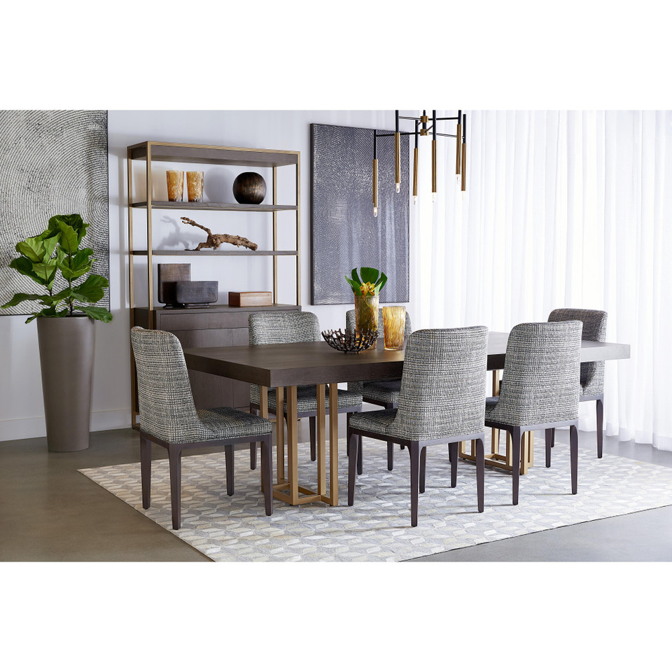 Elisa Grey Oak - Naya Check Black Dining Chair