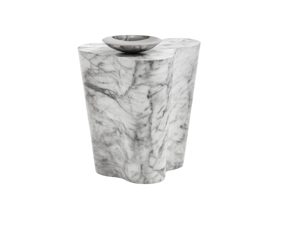 Ava End Small - Marble Look Table