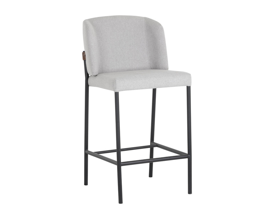 Pearce Light Grey / Bravo Cognac Counter Stool