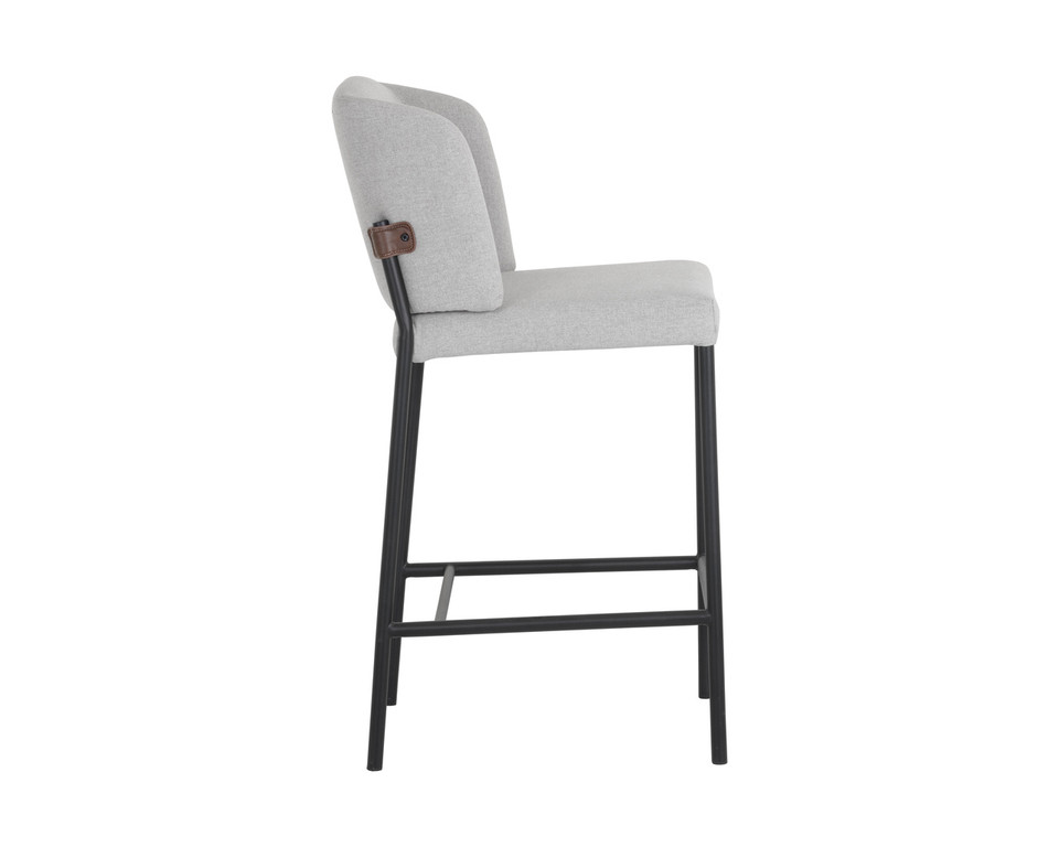 Pearce Light Grey / Bravo Cognac Counter Stool