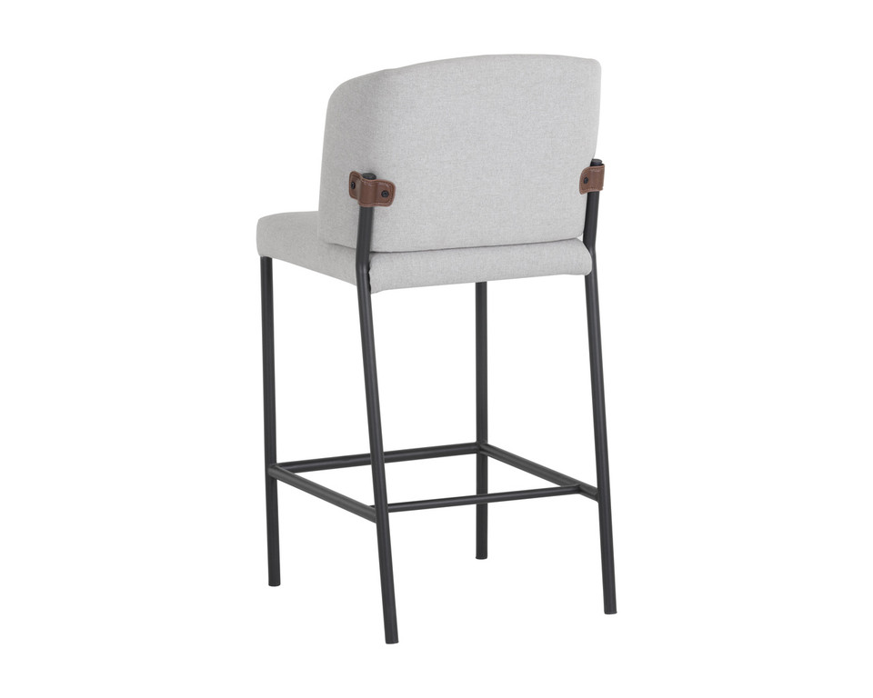 Pearce Light Grey / Bravo Cognac Counter Stool