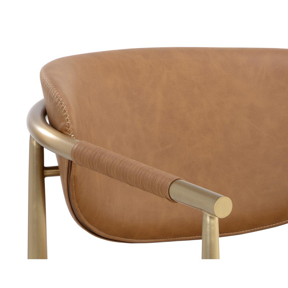 Heloise Milliken Cognac Lounge Chair, view 2