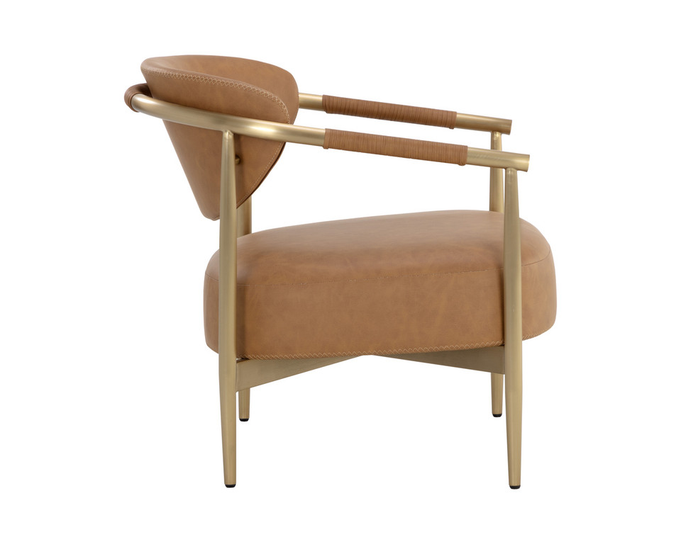 Heloise Milliken Cognac Lounge Chair