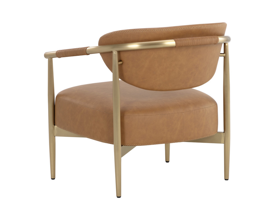 Heloise Milliken Cognac Lounge Chair
