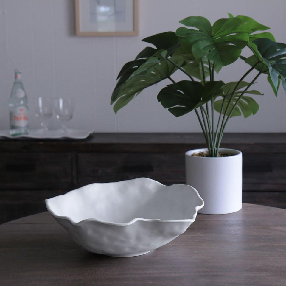 Vida Nube Large Round Bowl (White), view 6