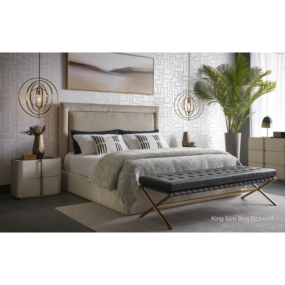Nylah Queen - Bergen Taupe Bed, view 7