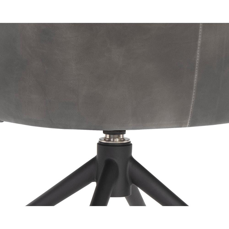 Bretta Swivel Overcast Grey Dining Chair, view 5
