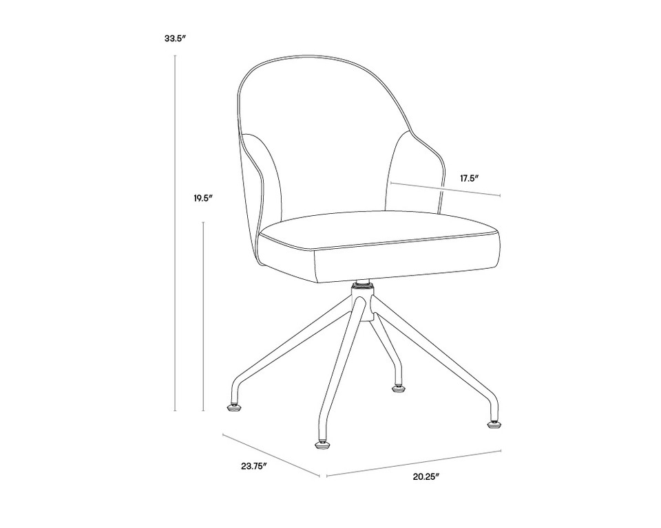 Bretta Swivel Overcast Grey Dining Chair