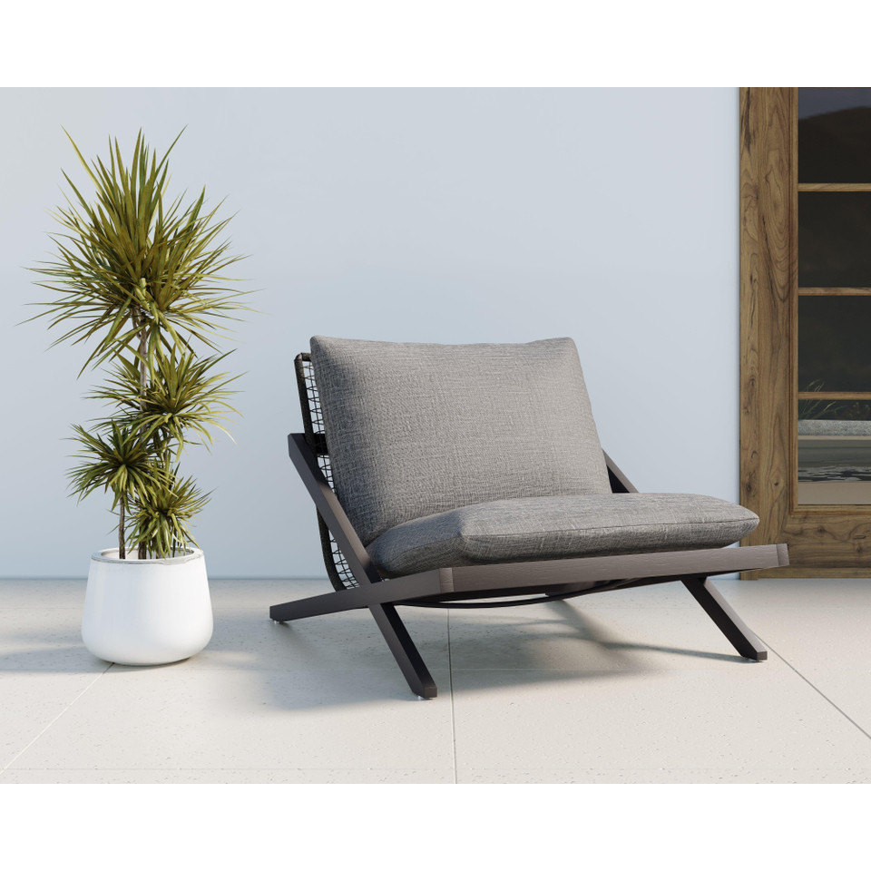 Bari Charcoal - Gracebay Grey Lounge Chair, view 5