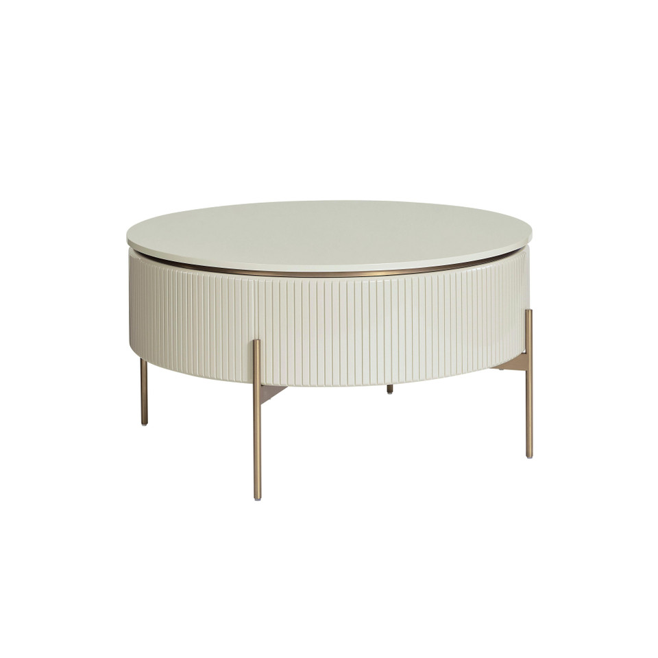 Paloma Lift Top High Gloss Cream Coffee Table, view 3