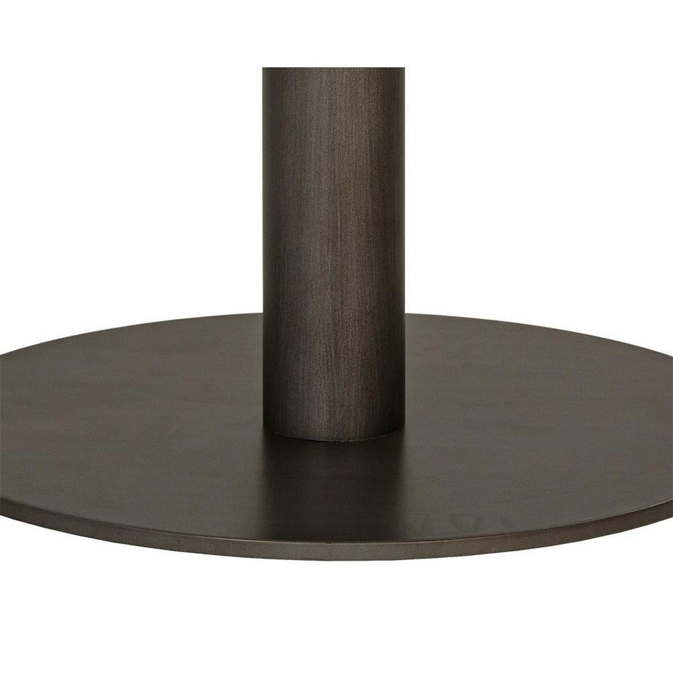 Claudia Marble & Pewter Square Bistro Table 30" - Table Top View | Bone & Brass