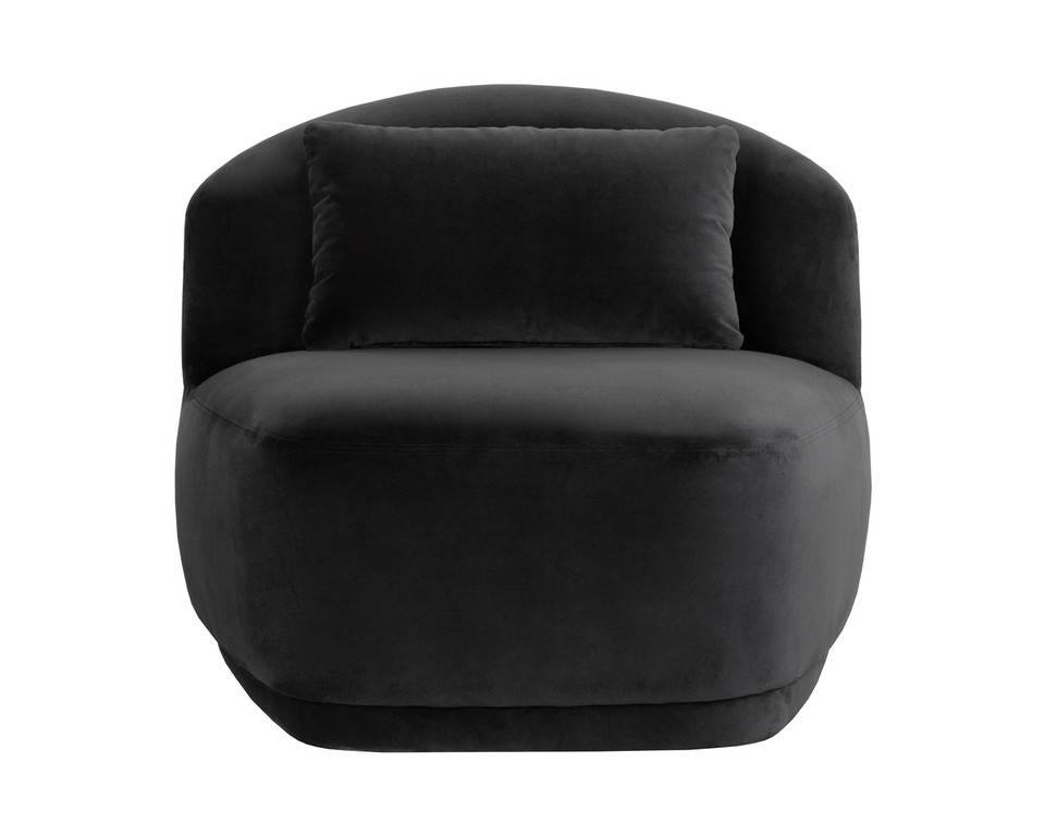 Soraya Swivel Armless Shadow Grey Chair