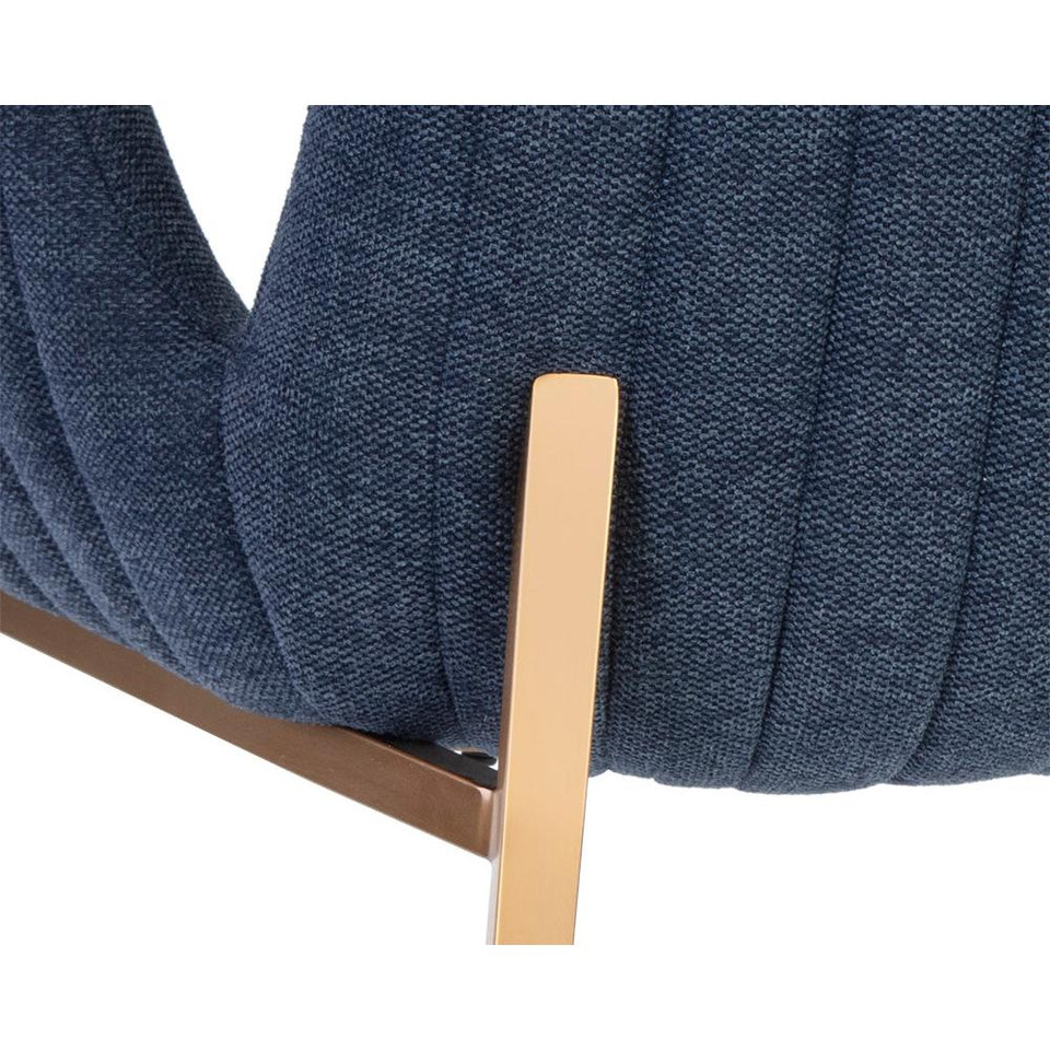 Lucano Dining Belfast Navy Armchair, view 3
