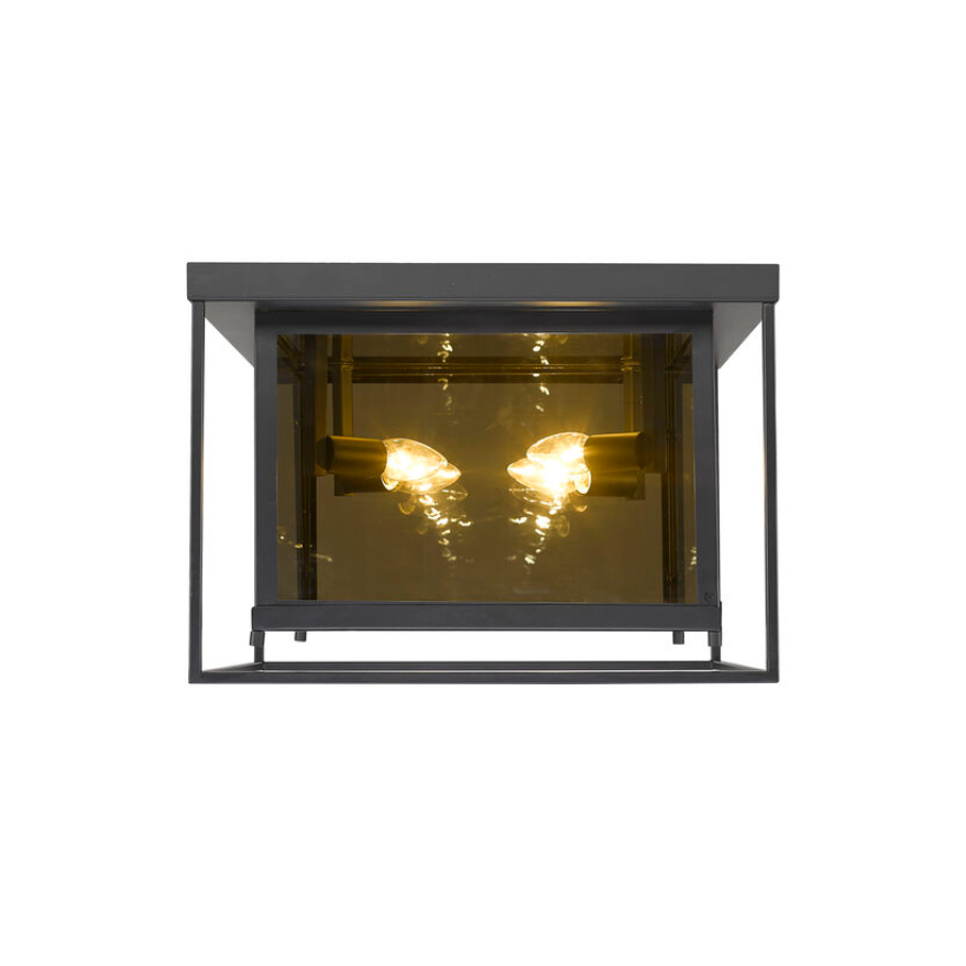 Misty Charcoal Smoke Glass Flush Mount, view 5