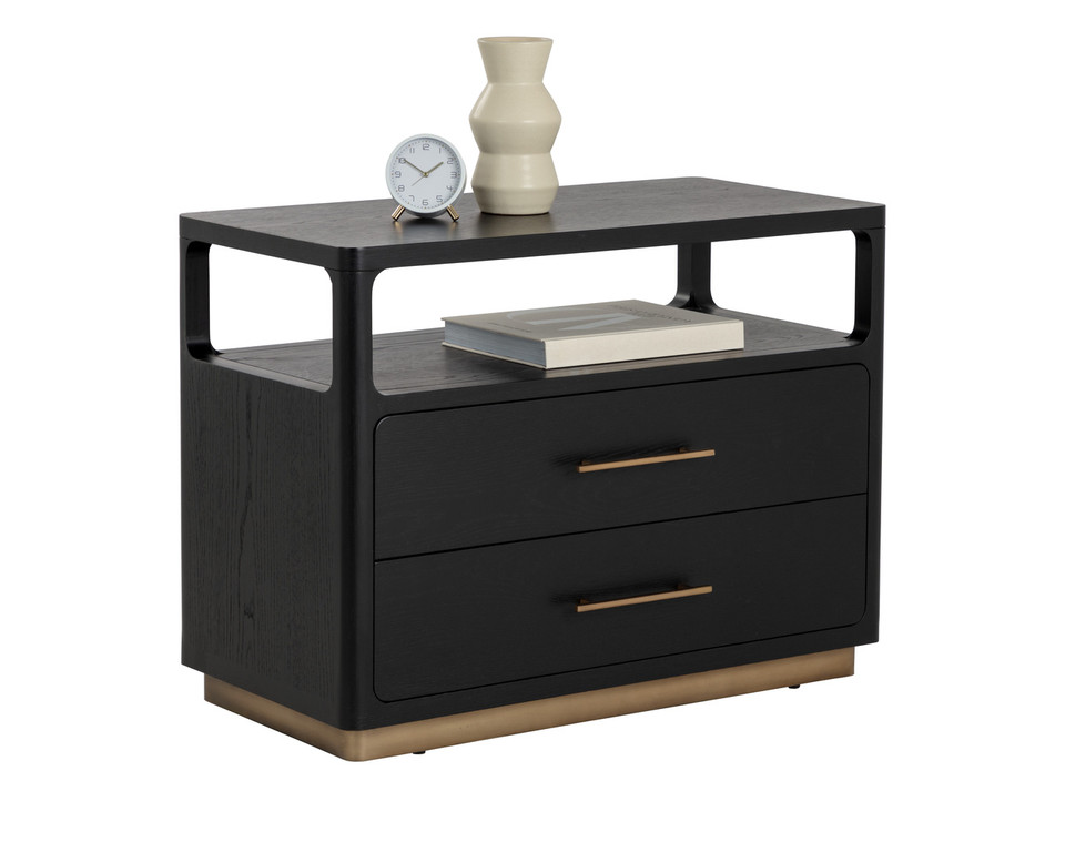 Danette Black Nightstand
