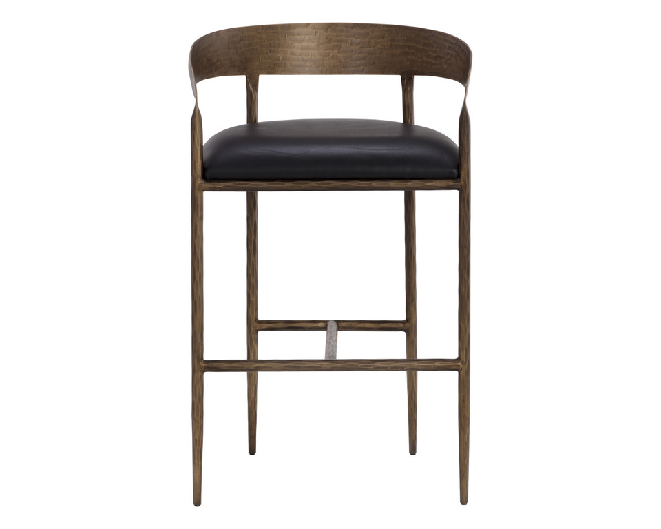 Zanatta Barstool Charcoal Black Leather
