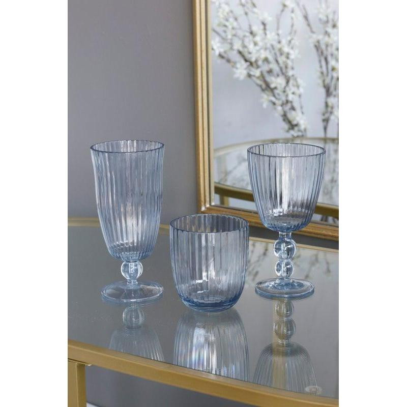 Vida Acrylic Tumbler Set 4 (Blue) - Glass Detail | Bone & Brass