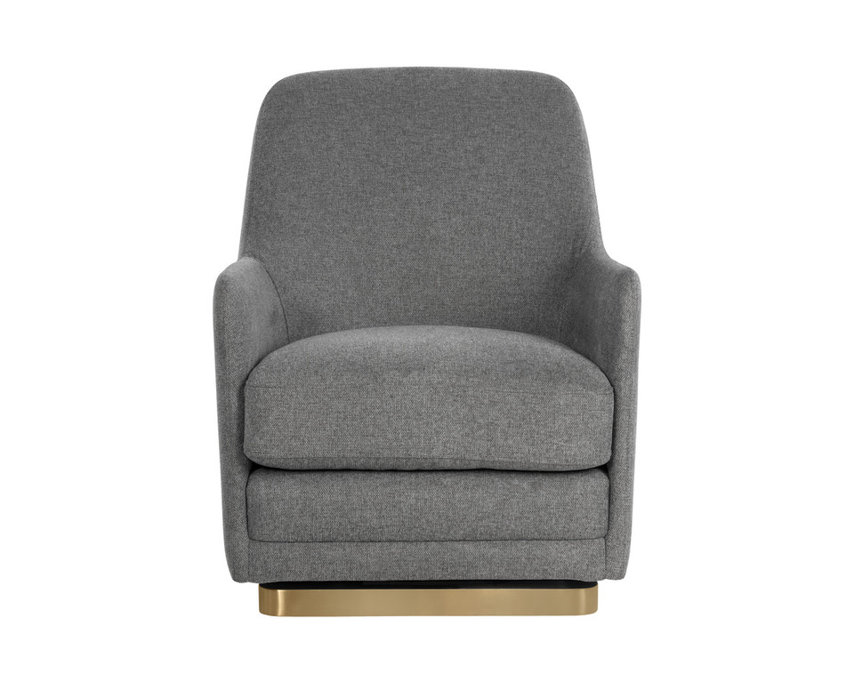 Marcela Swivel Belfast Koala Grey Lounge Chair