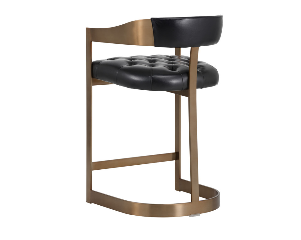Beaumont Antique Brass - Cantina Black Counter Stool