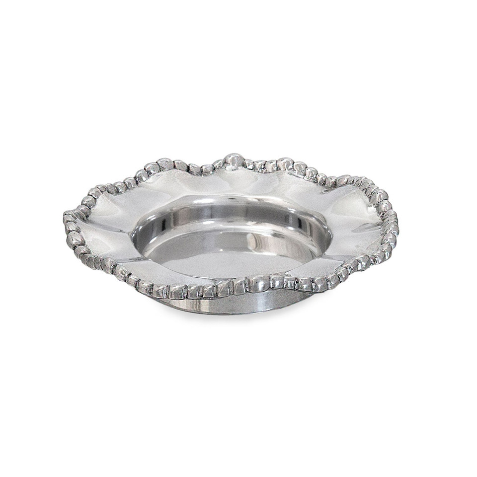 Silver Organic Pearl Wine Coaster | Bone & Brass