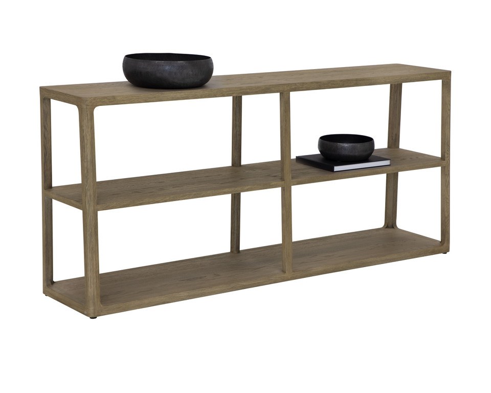 Doncaster Low Smoke Grey Bookcase