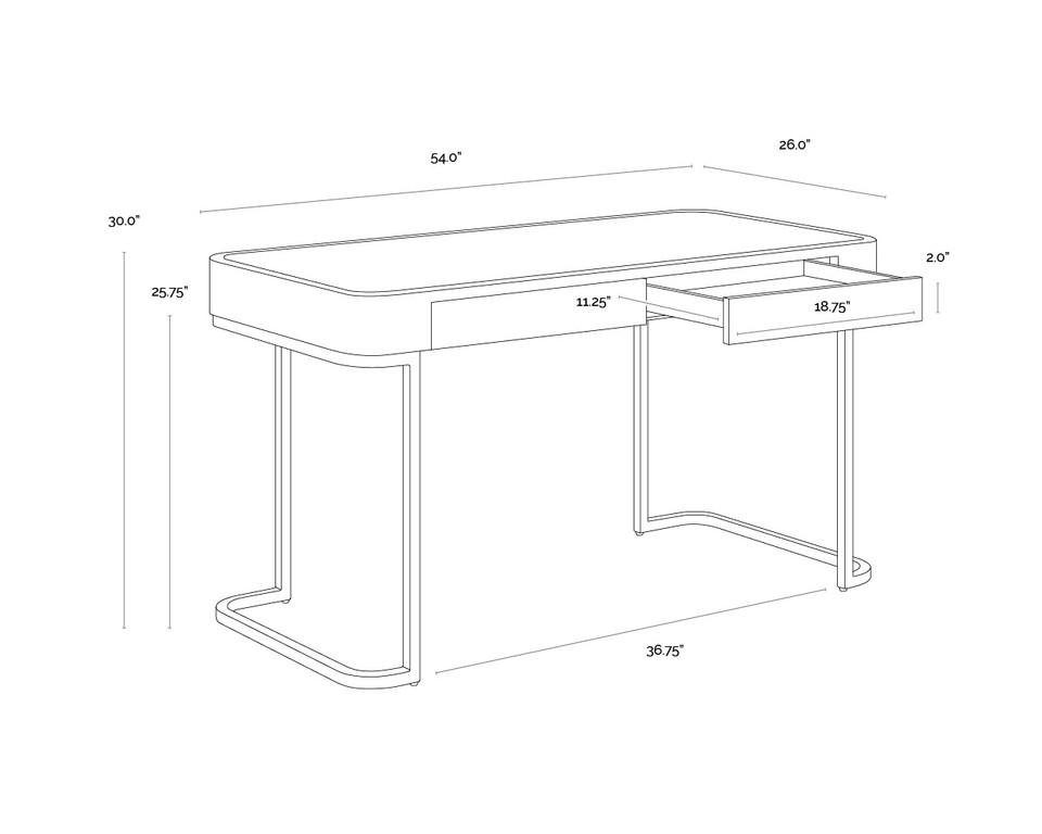 Jamille Cream Desk