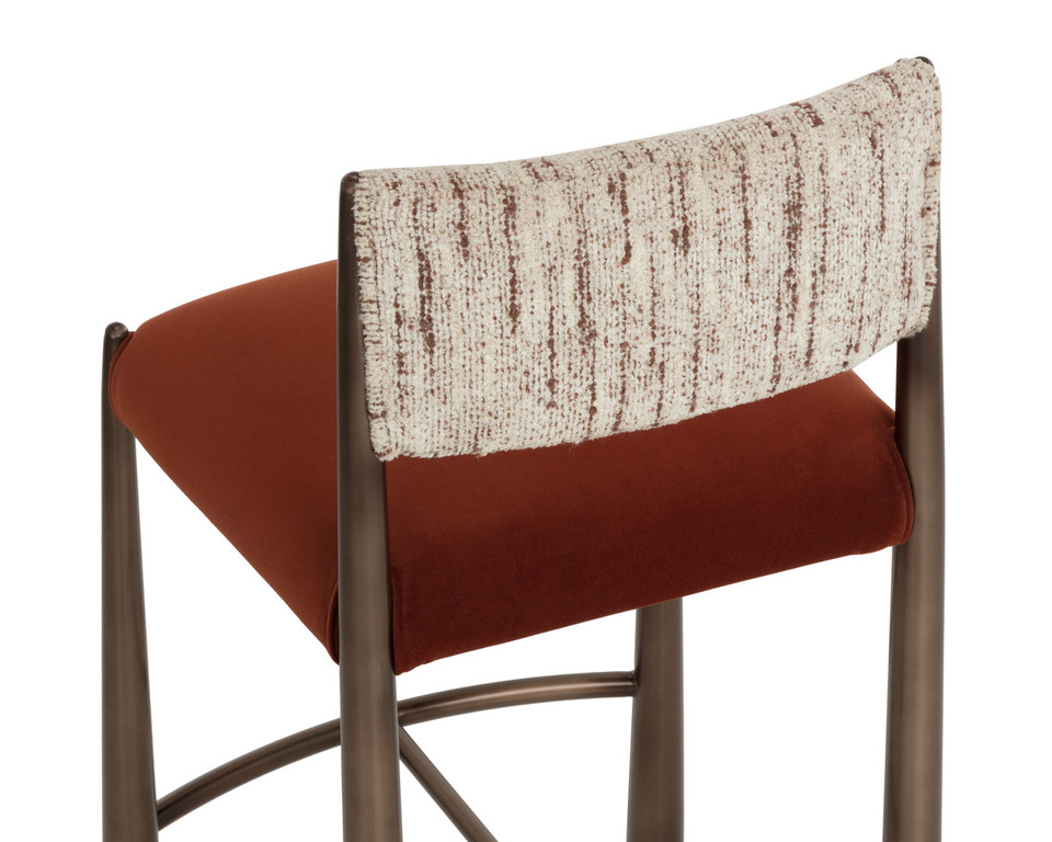 Bayard Dark Bronze - Meg Rust / Terri Nutmeg Counter Stool