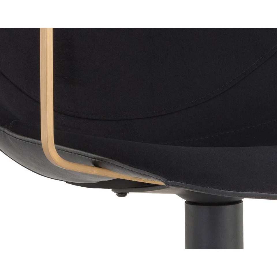 Cassius Swivel Dining Abbington Black / Bravo Black Armchair