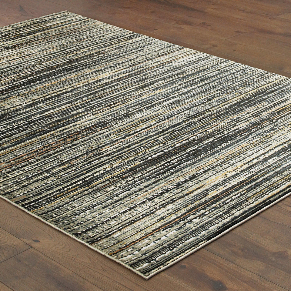 Bowen Black Multi-Colored Abstract Rug, view 5