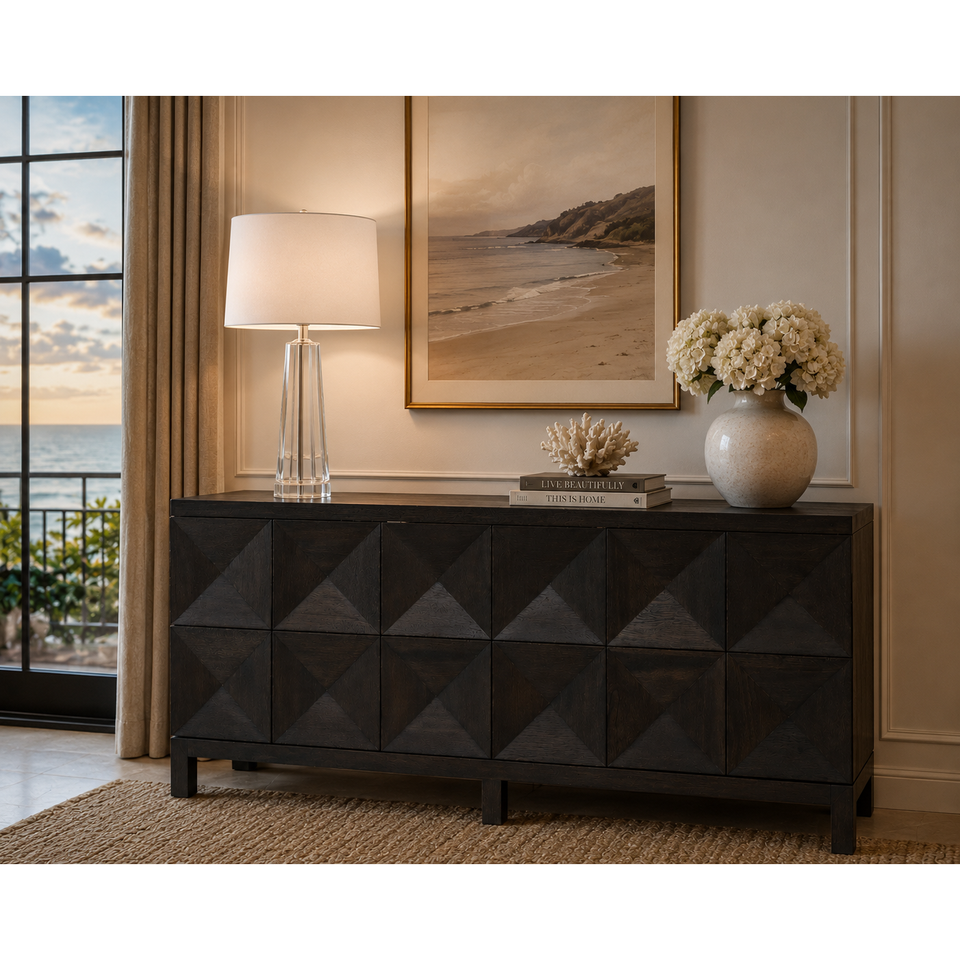 Sector 3 Door Sideboard Ebony Walnut, view 2